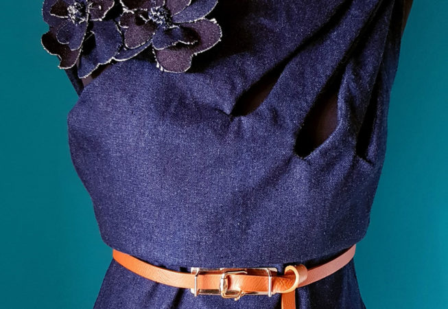 Csinger Mercédesz - Denim Couture Maxi - női maxidressz, farmer 1