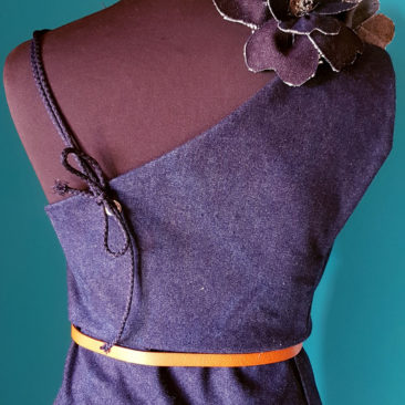 Csinger Mercédesz - Denim Couture Maxi - női maxidressz, farmer 3